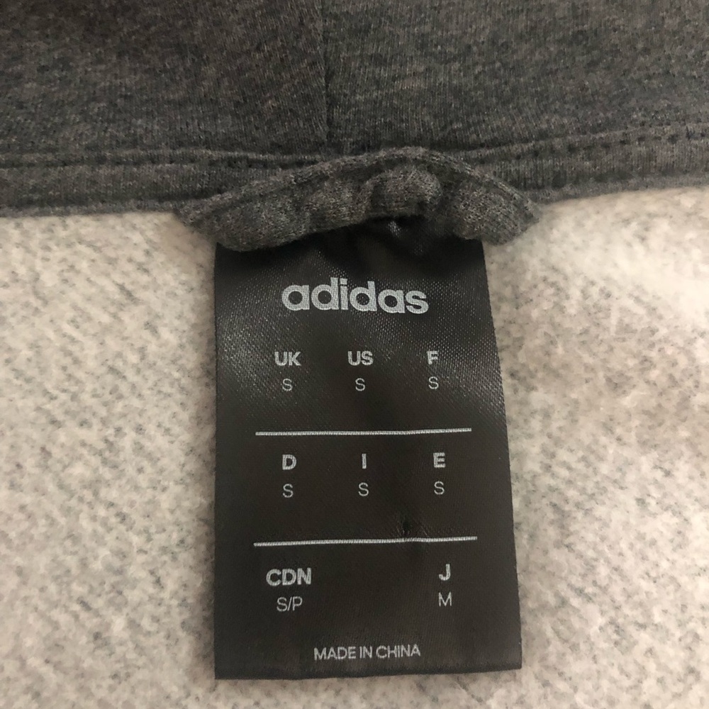 adidas essentials zip up hoodie with pockets men’s SZ small - Picture 2 of 8